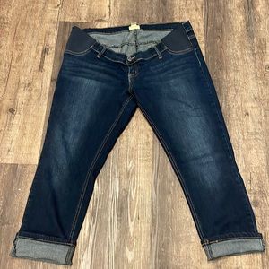 Indigo blue maternity capris